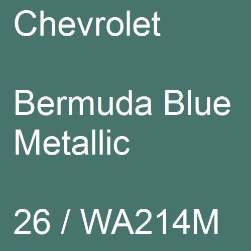 Chevrolet, Bermuda Blue Metallic, 26 / WA214M.